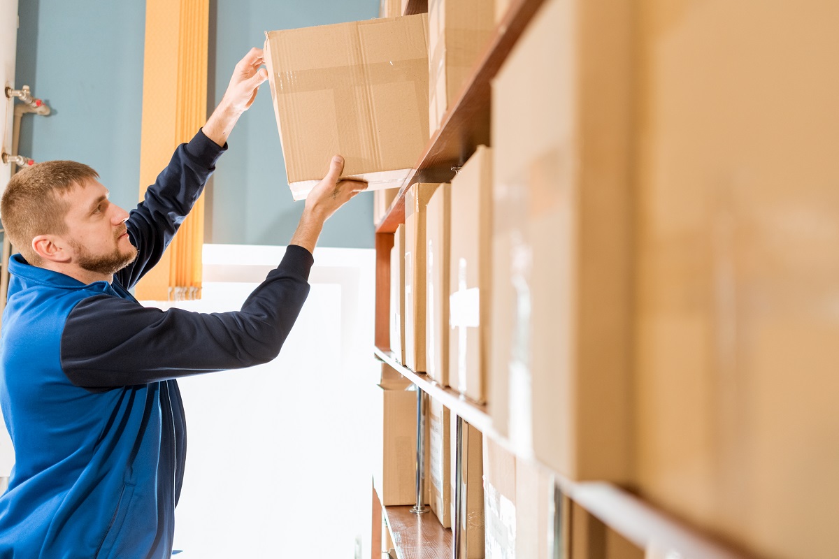 Put box. Stock products. Put Boxes on Shelf. Put on the Shelf. Put in the Shelf.