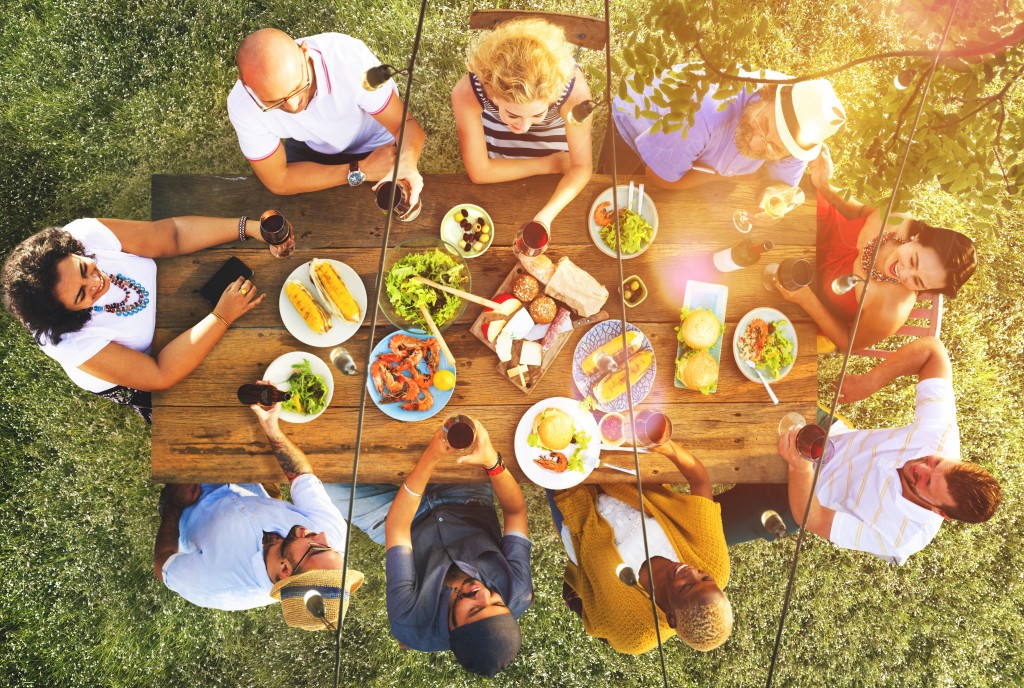 Friends Friendship Outdoor Dining People Concept