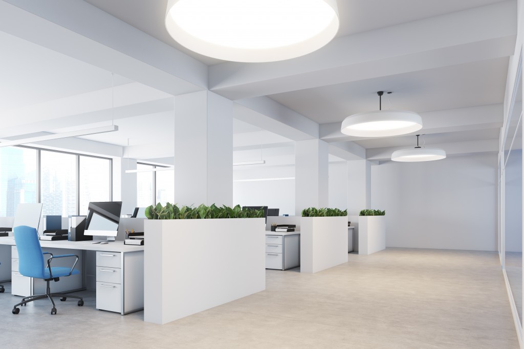 Modern office with white theme