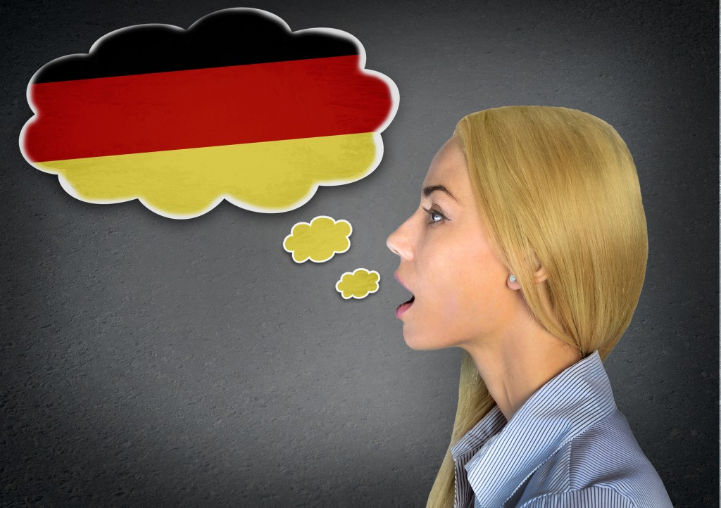 Woman speaking german